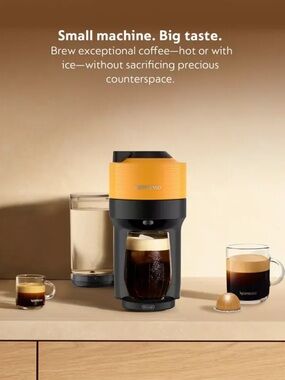 Nespresso Vertuo Pop+ Coffee and Espresso Maker by De'Longhi, Mango